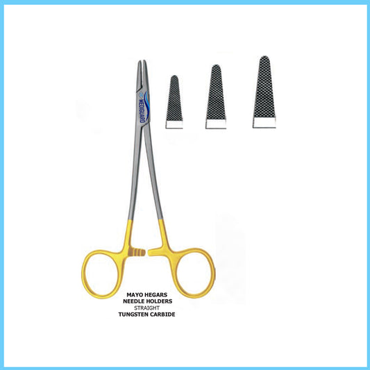 MEDIGUARD MAYO HAGARS NEEDLE HOLDER STRAIGHT TUNGSTEN CARBIDE