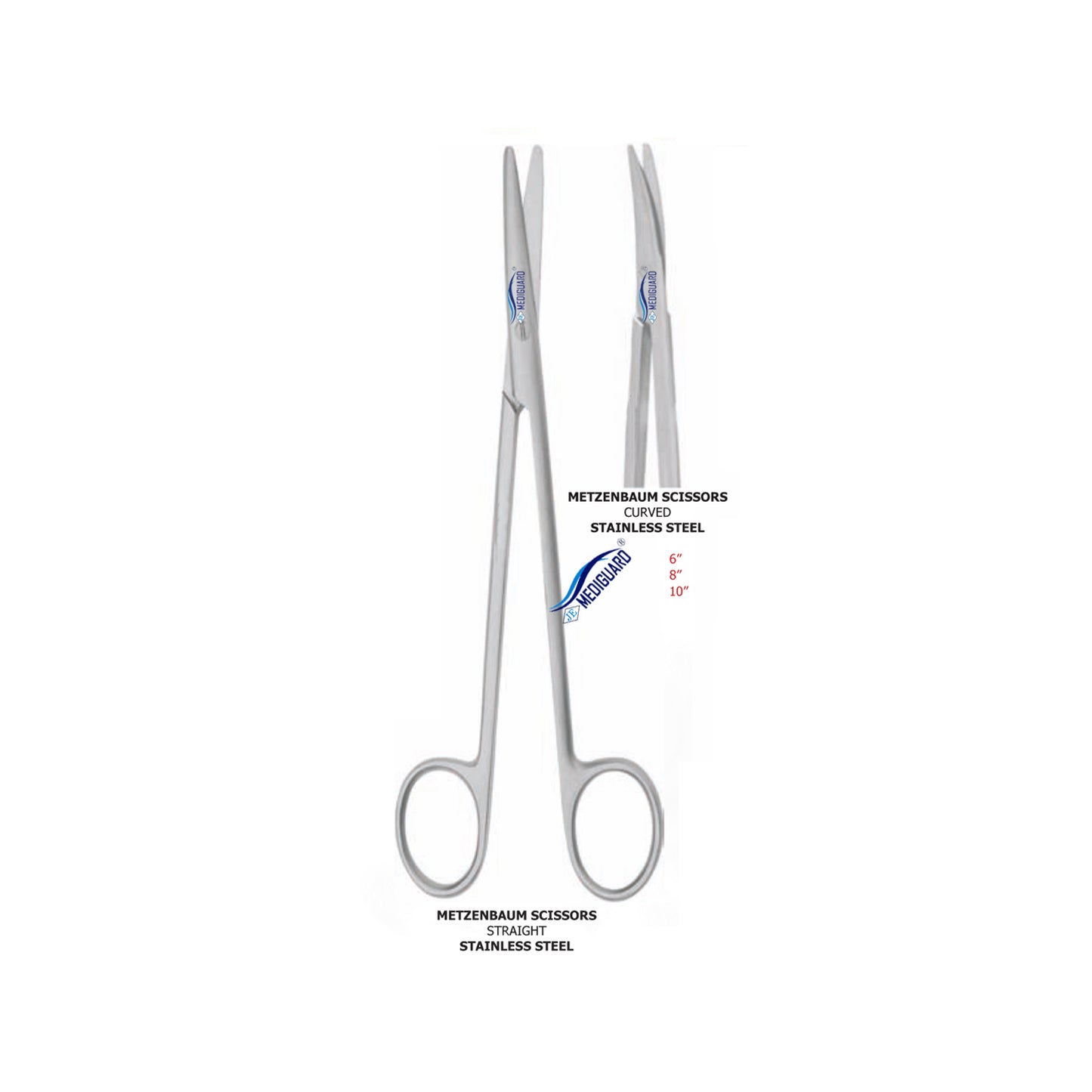 MEDIGUARD METZENBAUM SCISSORS STRAIGHT SS