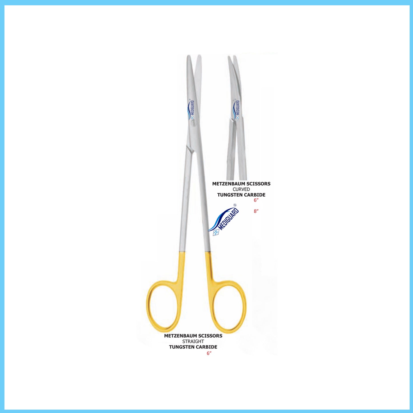 MEDIGUARD METZENBAUN SCISSORS TUNGSTEN CARBIDE