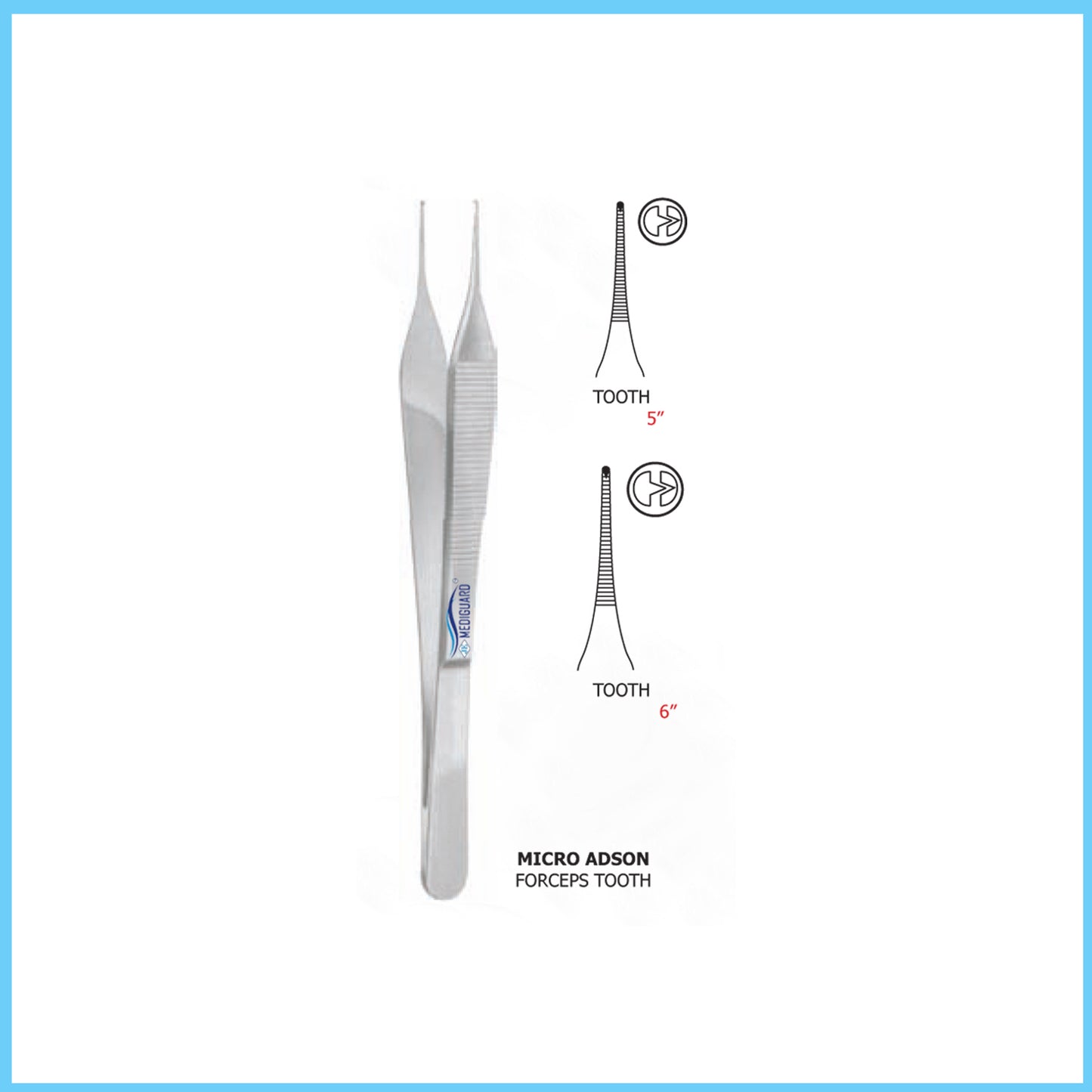 MEDIGUARD MICRO ADSON FORCEPS TOOTH