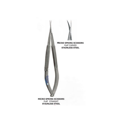 MEDIGUARD MICRO SPRING SCISSORS FLAT STRAIGHT