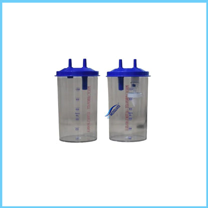 MEDIGUARD Medical Premium Polycarbonate Jar 1L For Suction Machine, Electric, Pack Of 2