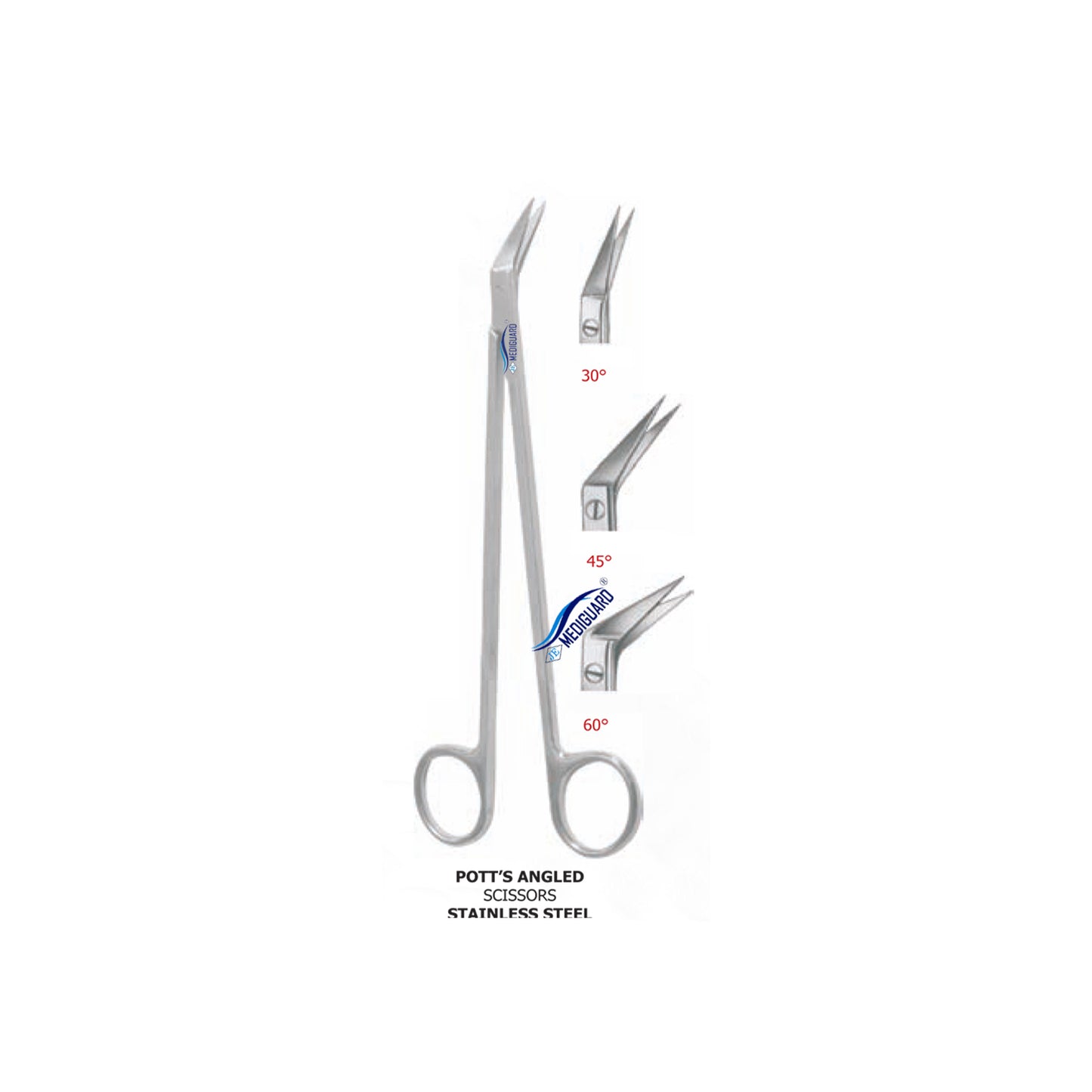 MEDIGUARD POTT'S ANGLED SCISSORS SS