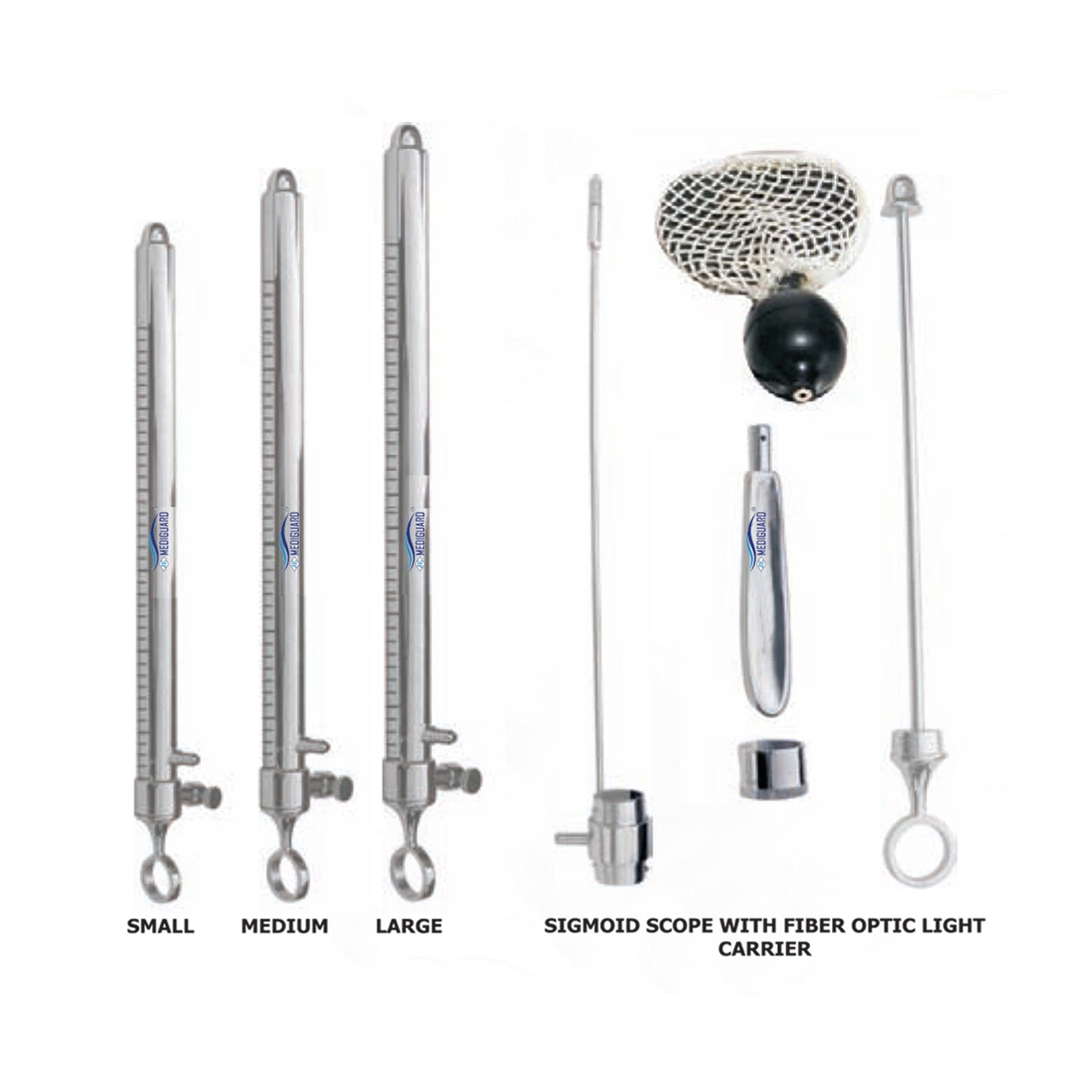 MEDIGUARD SIGMOID SCOPE WITH FIBER OPTIC LIGHT CARRIER