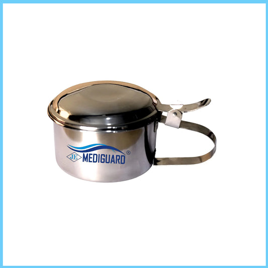 MEDIGUARD Sputum Mug with Cover Stainless Steel