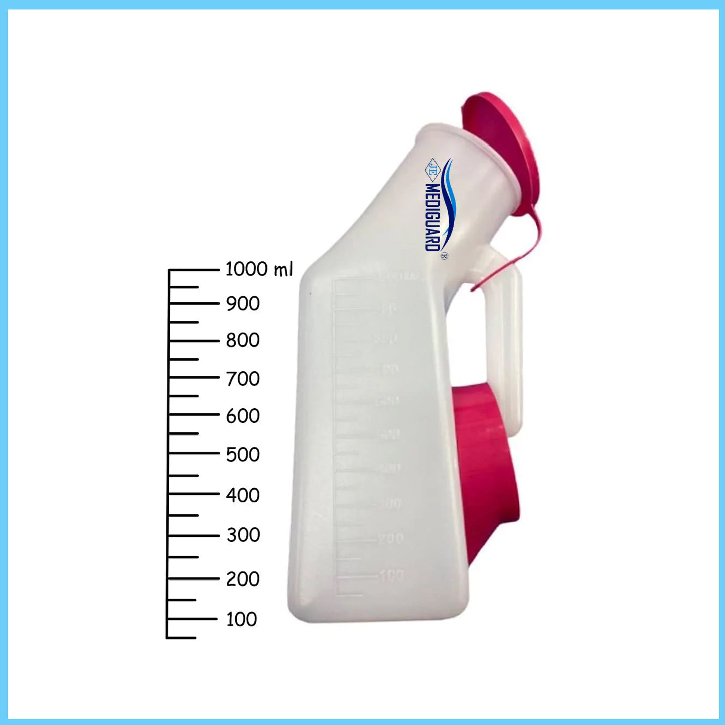 MEDIGUARD Unisex Polypropylene Autoclavable Urinal (1000 ml) (Pack of 2)