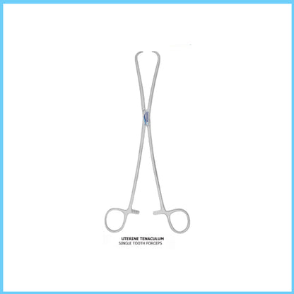 MEDIGUARD UTERINE TENACULUM SINGLE TOOTH FORCEPS