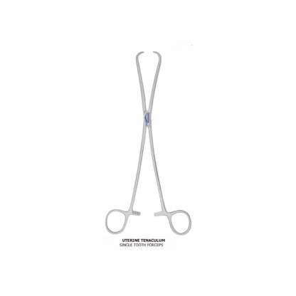 MEDIGUARD UTERINE TENACULUM SINGLE TOOTH FORCEPS