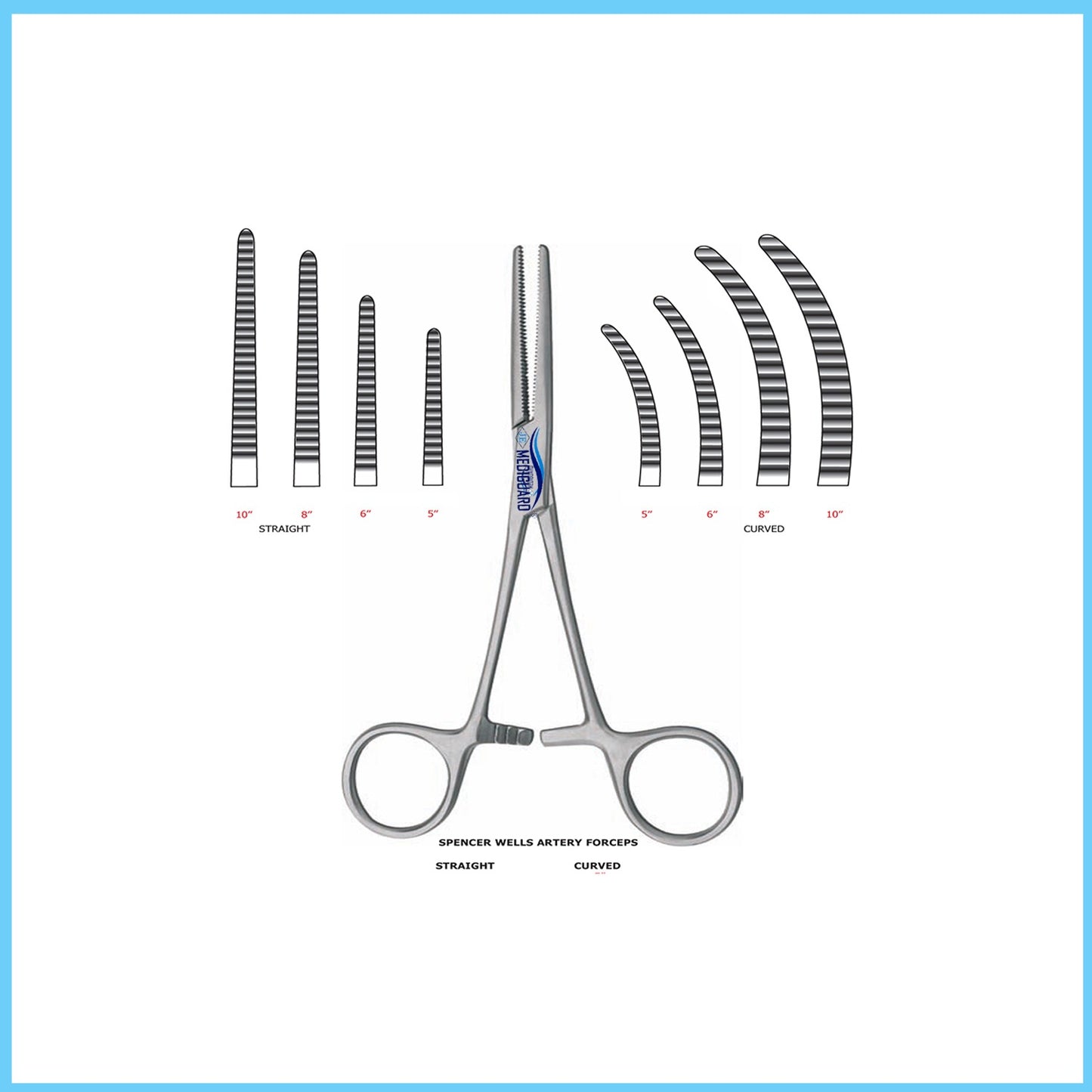 MEDIGUARD SPENCER WELLS ARTERY FORCEPS