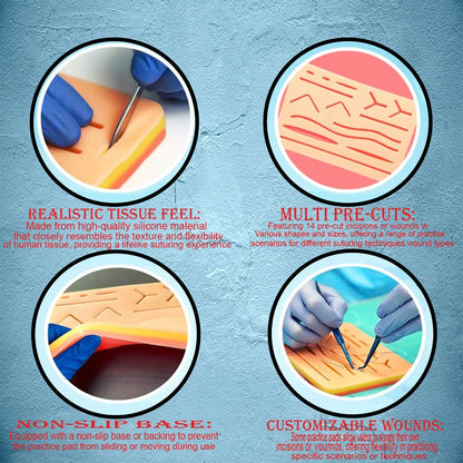 MEDIGUARD Silicone Training Suture Practice Pads