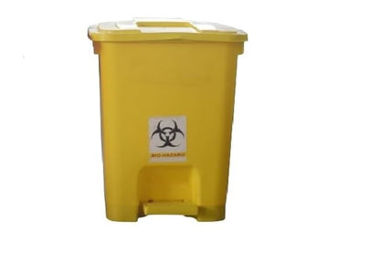 MEDIGUARD Bio Medical Plastic Pedal Dustbin (20 Liter) Plastic Dustbin (Yellow, Blue, Pack of 2)